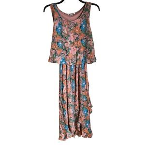Marissa Olivia Beautiful Ruffle Flowy Maxi Dress Size Medium